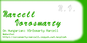 marcell vorosmarty business card