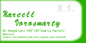 marcell vorosmarty business card